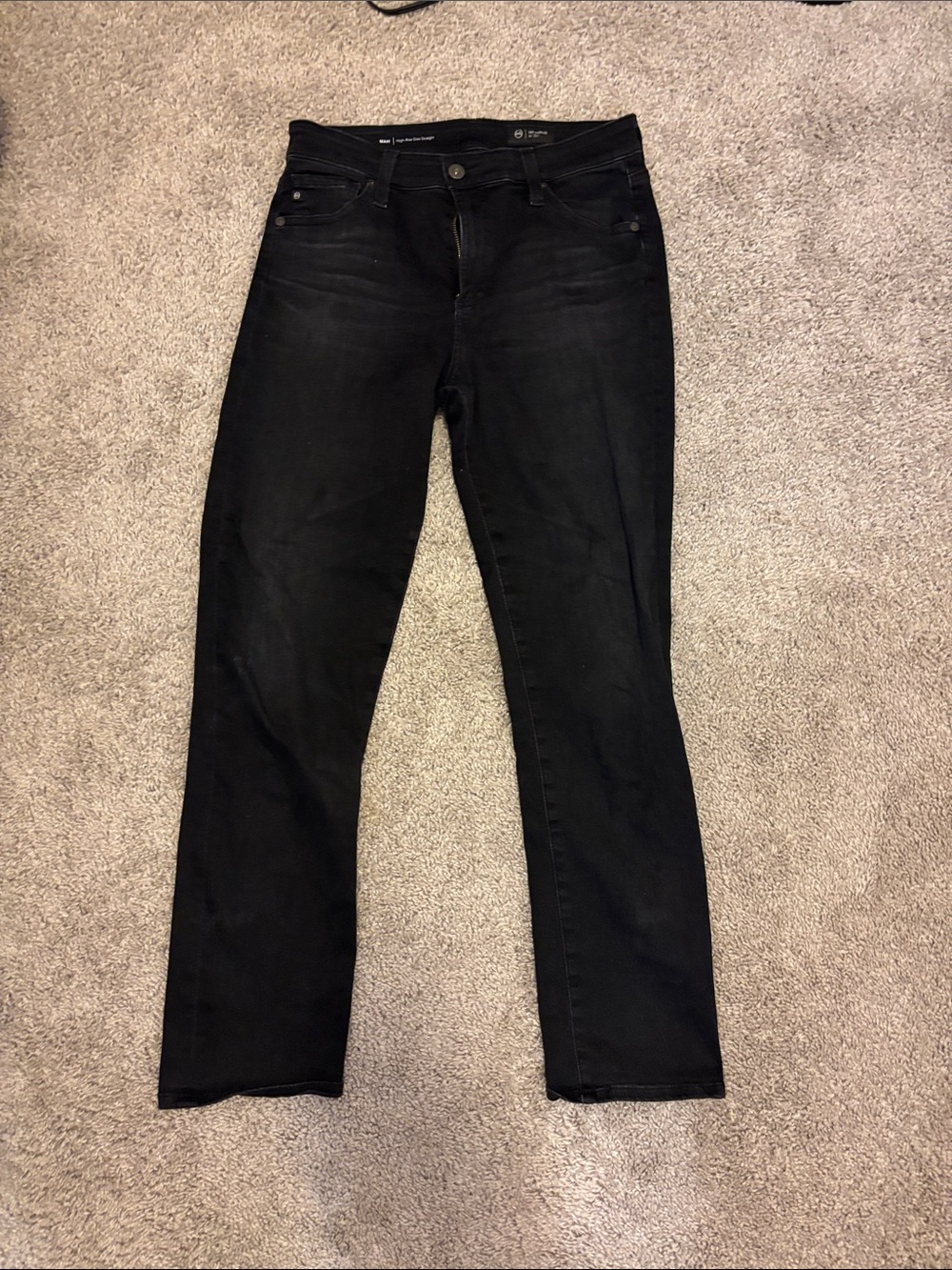 AG Adriano Goldschmied Mari Jean- Black, Slim/ Straight Leg